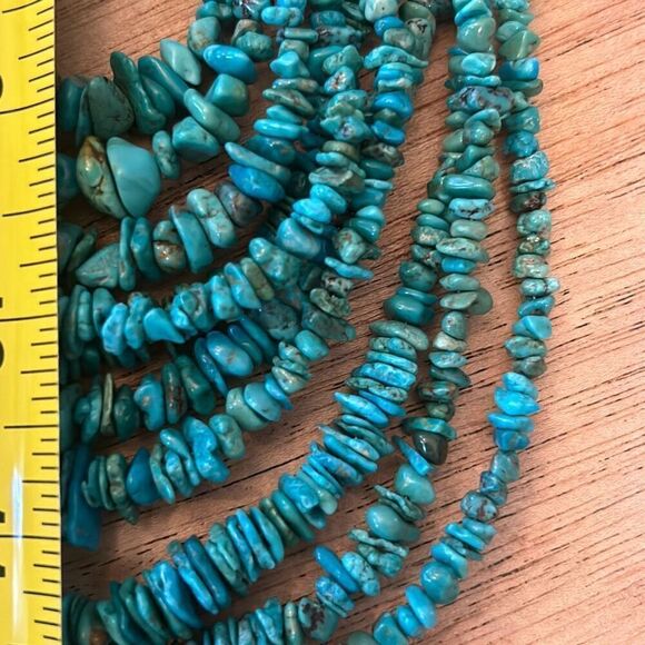 Jay King Dtr Desert Rose genuine turquoise 10 strand sterling silver clasp neckl - Picture 7 of 7